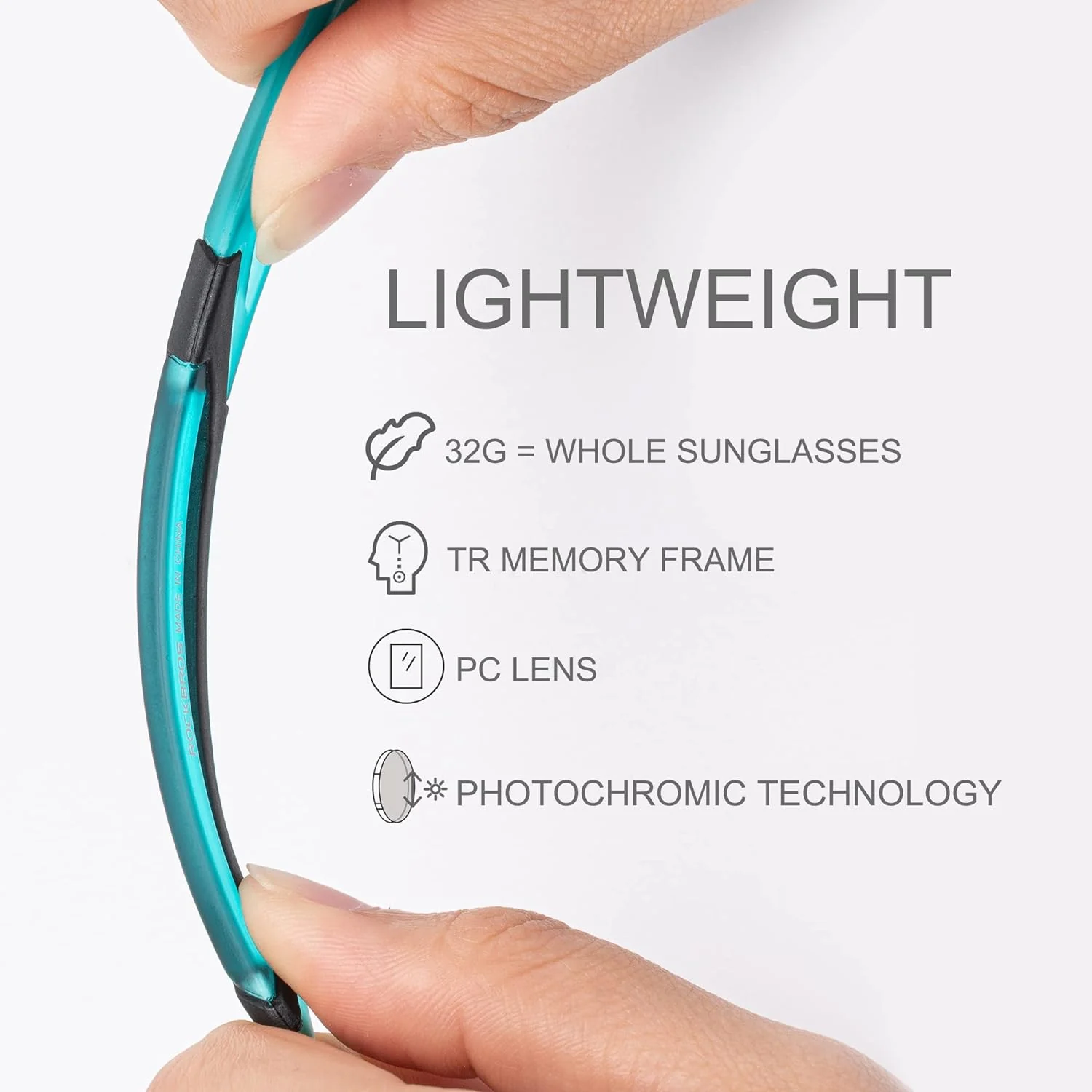 ROCKBROS Photochromic Cycling Sunglasses UV Protection Windproof Lightweight - Image 24