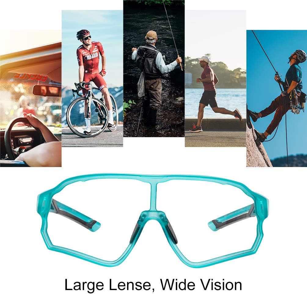 ROCKBROS Photochromic Cycling Sunglasses UV Protection Windproof Lightweight - Image 27