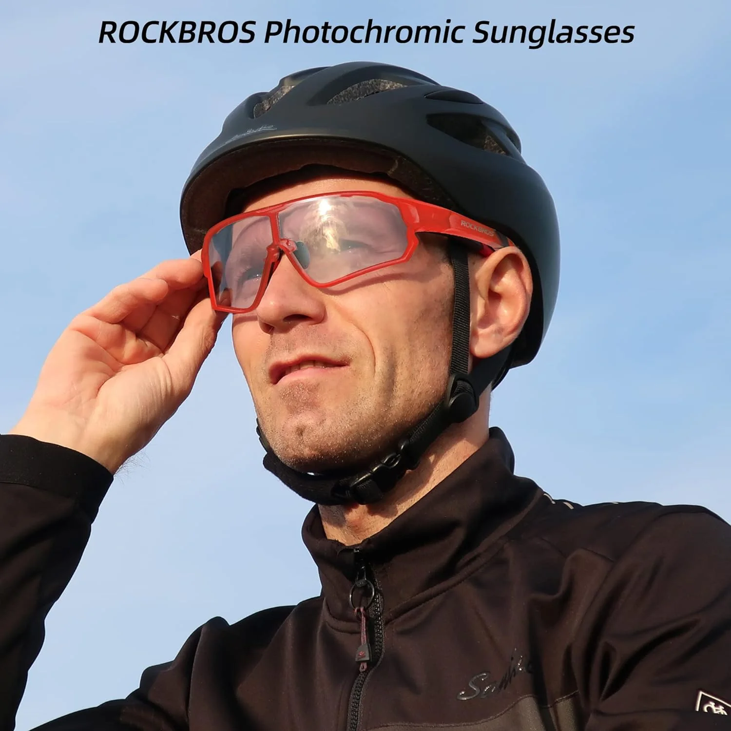 ROCKBROS Photochromic Cycling Sunglasses UV Protection Windproof Lightweight - Image 29