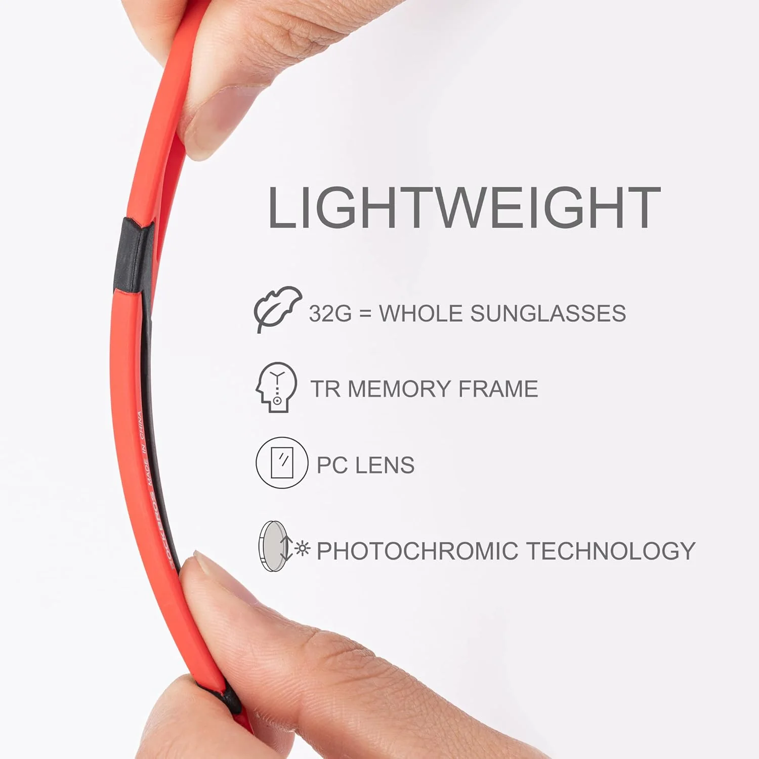 ROCKBROS Photochromic Cycling Sunglasses UV Protection Windproof Lightweight - Image 30