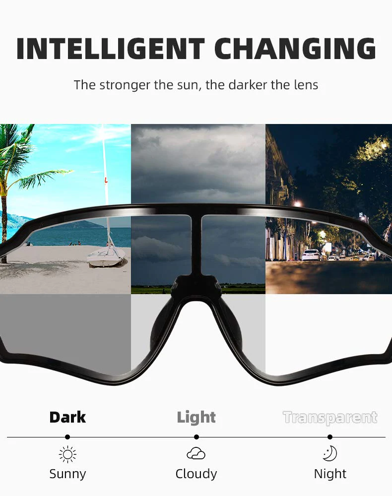 ROCKBROS Photochromic Sunglasses Reduce Wind Resistance - Image 14