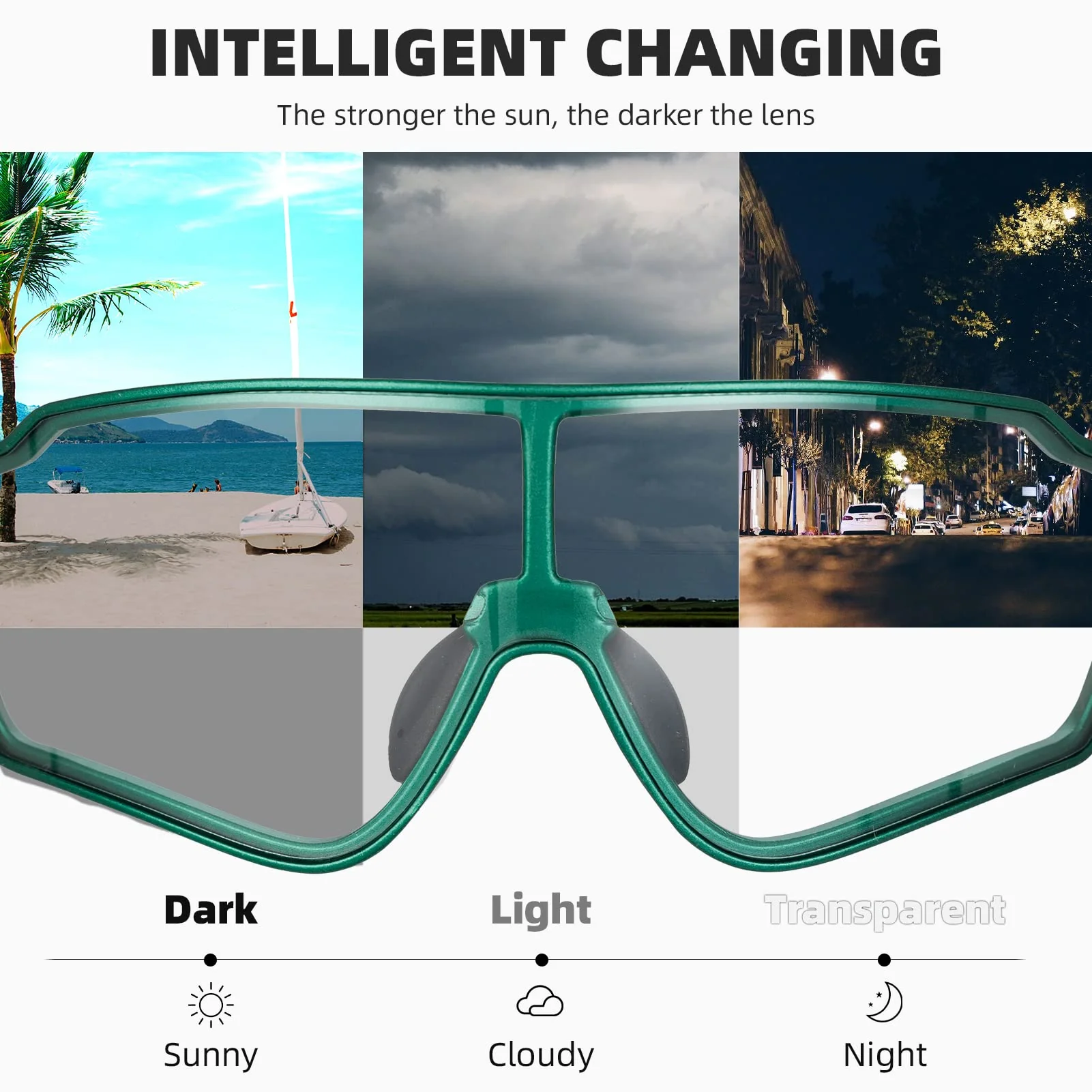 ROCKBROS Photochromic Sunglasses Reduce Wind Resistance - Image 22