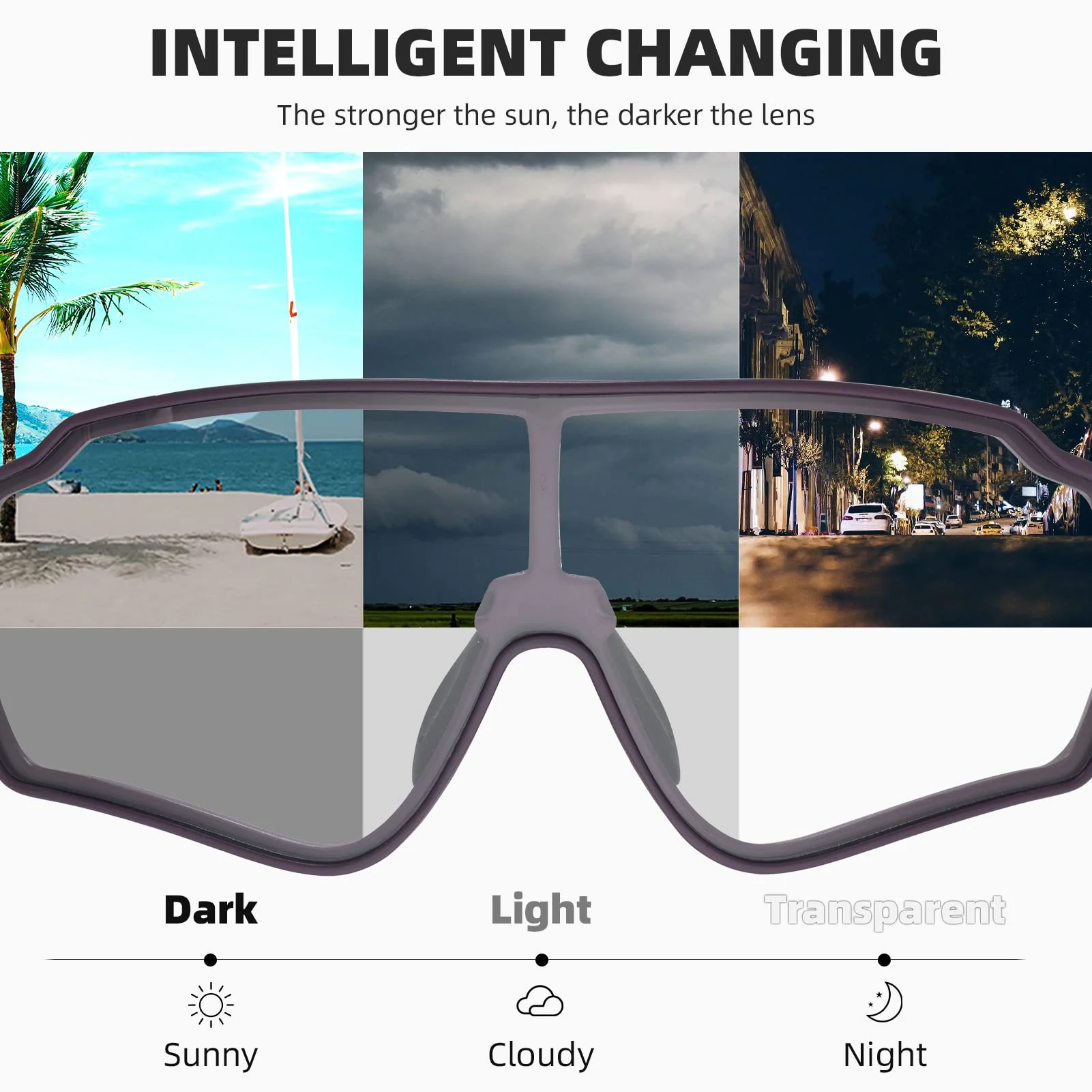 ROCKBROS Photochromic Sunglasses Reduce Wind Resistance - Image 8