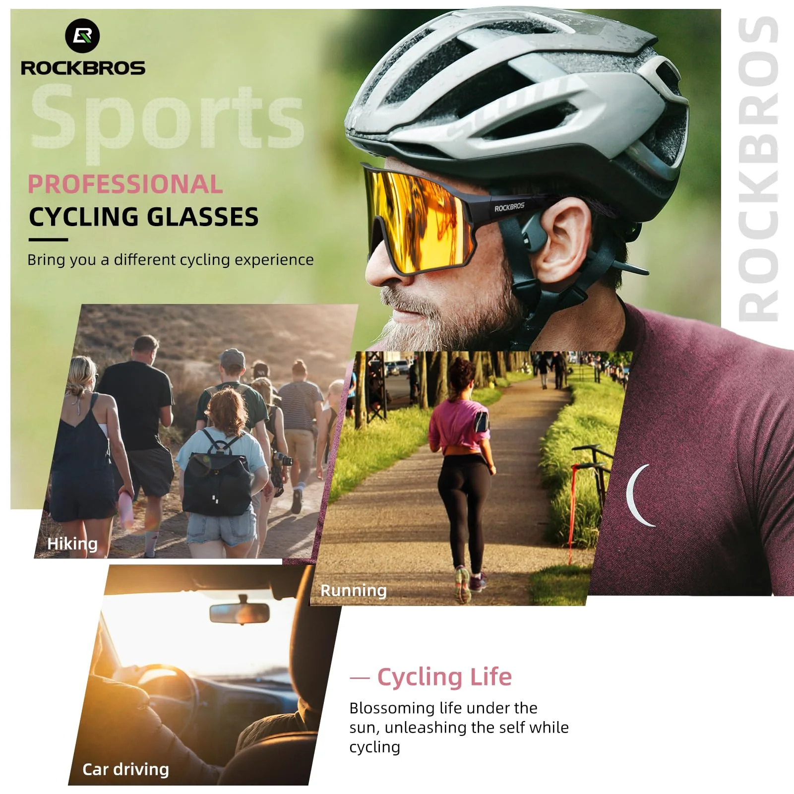 ROCKBROS Photochromic Sunglasses Thicken PC Lenses With UV400 Protection Coating - Image 13