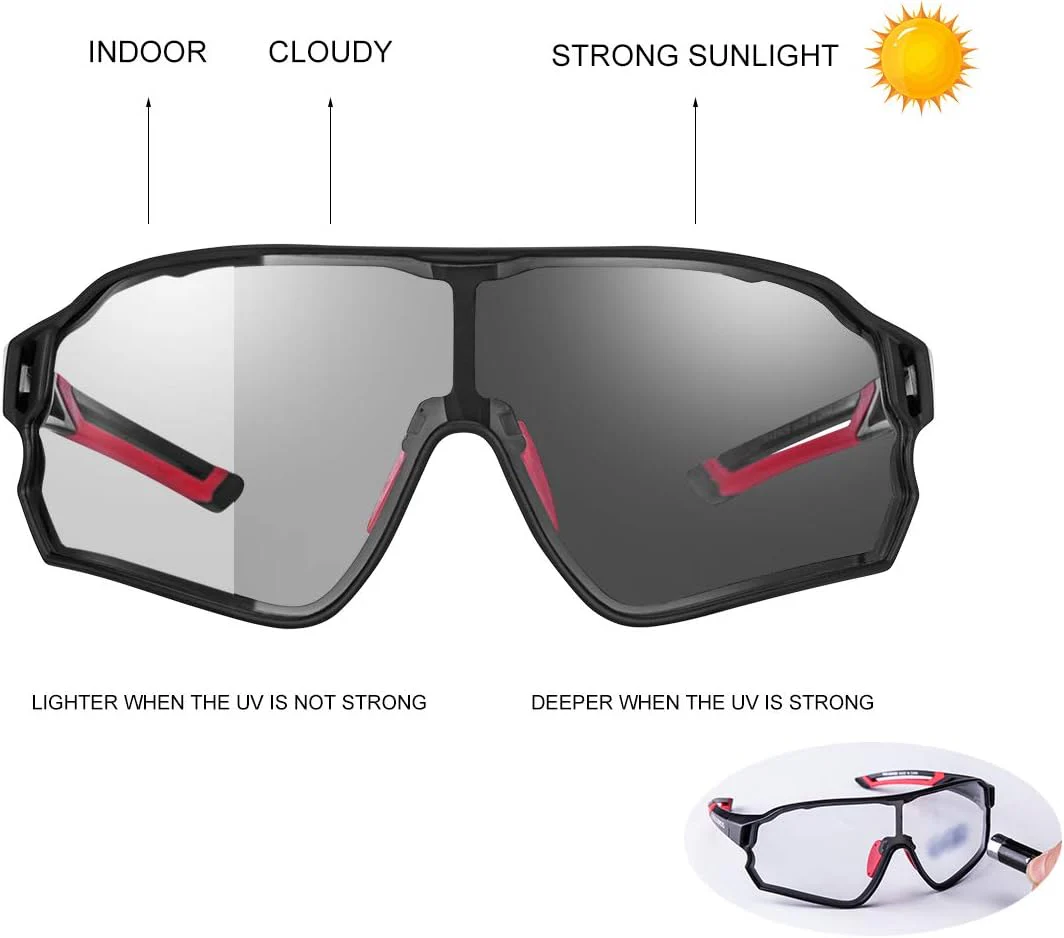 ROCKBROS Photochromic Sunglasses Thicken PC Lenses With UV400 Protection Coating - Image 22