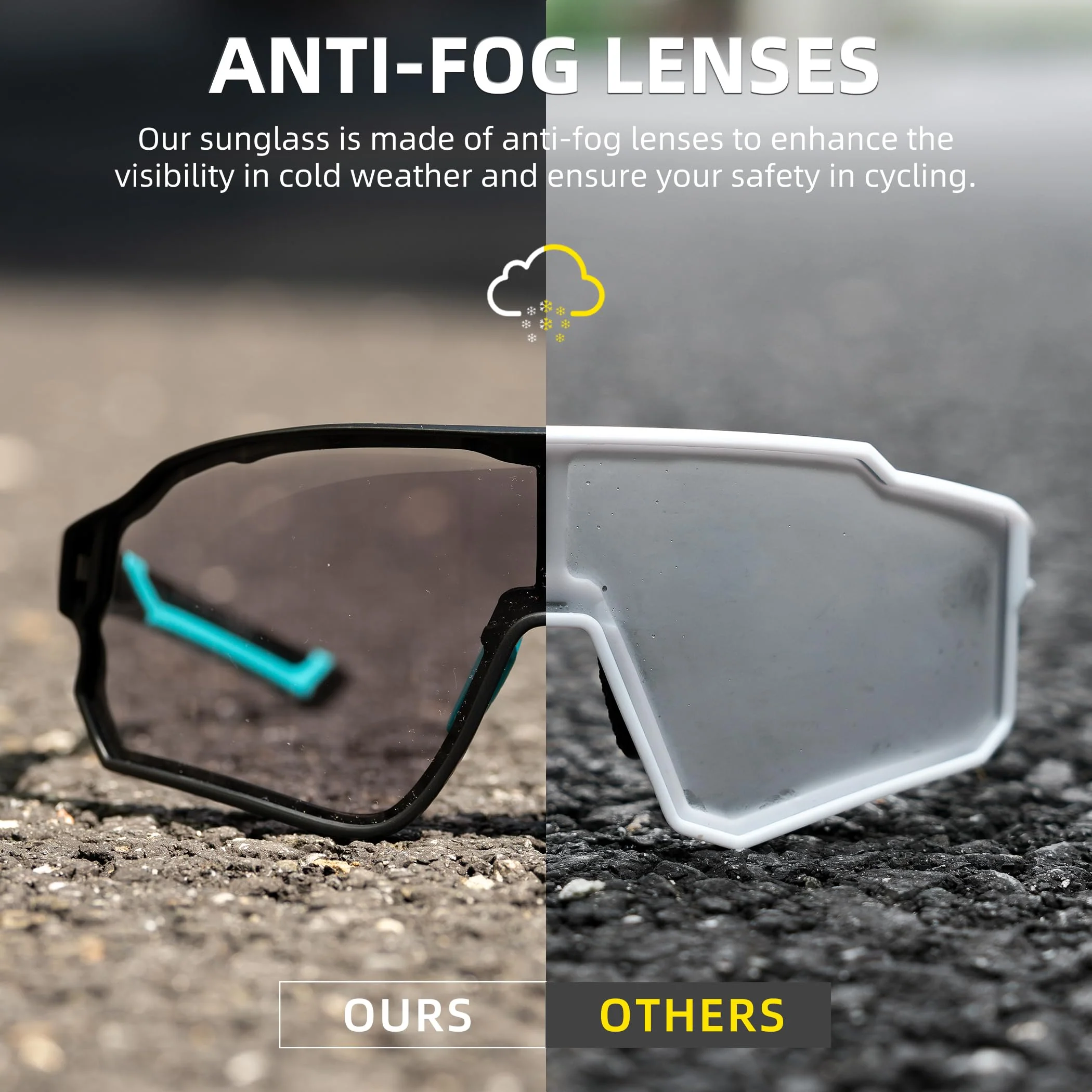 ROCKBROS Photochromic Sunglasses Thicken PC Lenses With UV400 Protection Coating - Image 28