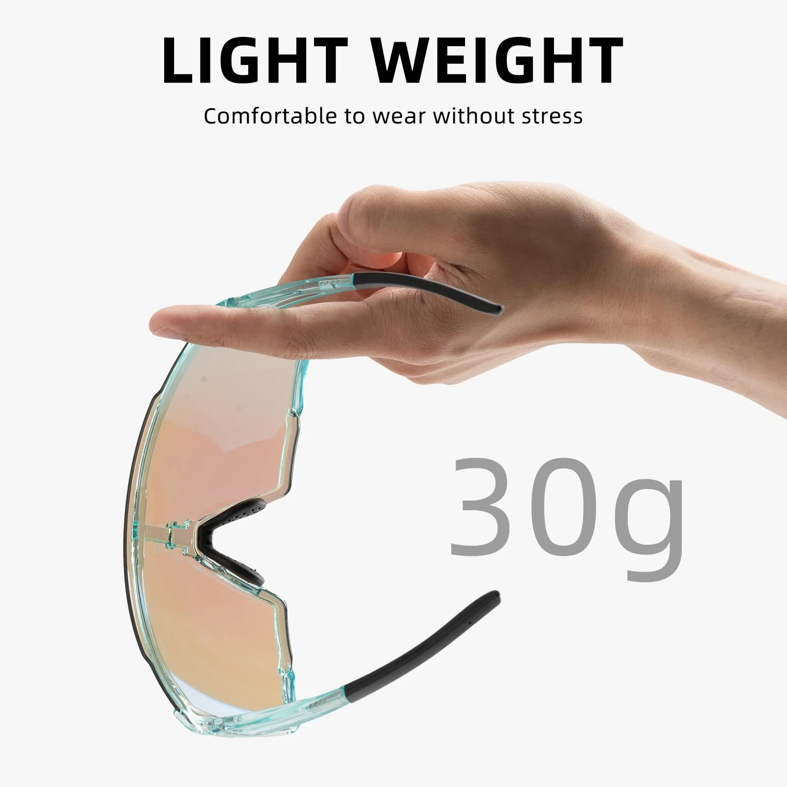 ROCKBROS Photochromic Sport Cycling Sunglasses for Men Women Lightweight UV Protection - Image 6