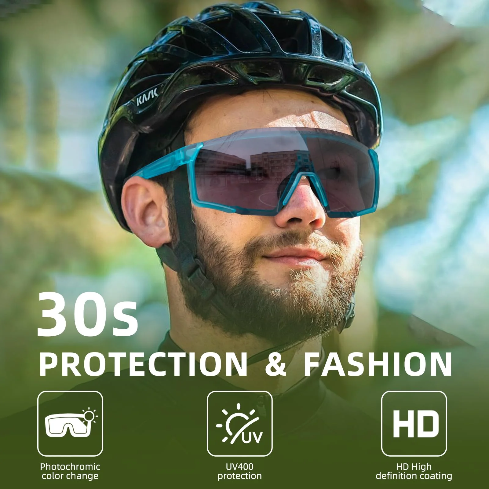 ROCKBROS Photochromic Sport Cycling Sunglasses for Men Women Lightweight UV Protection - Image 9