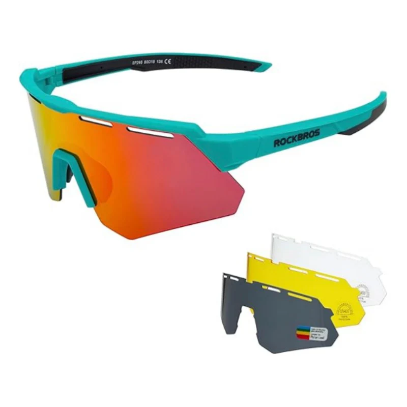 ROCKBROS Polarized Cycling Glasses with 4 Interchangeable Lenses - Image 3