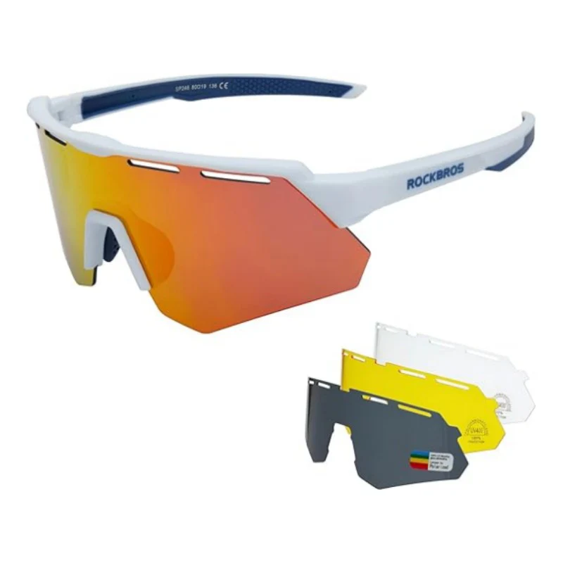 ROCKBROS Polarized Cycling Glasses with 4 Interchangeable Lenses - Image 4