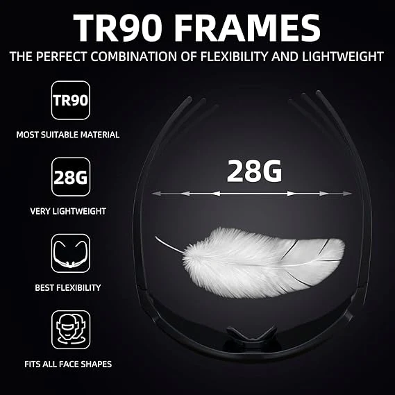 ROCKBROS Polarized Cycling Glasses with 4 Interchangeable Lenses - Image 8