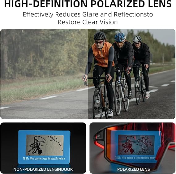 ROCKBROS Polarized Cycling Sunglasses UV400 Protection TR90 Frame Unisex - Image 12