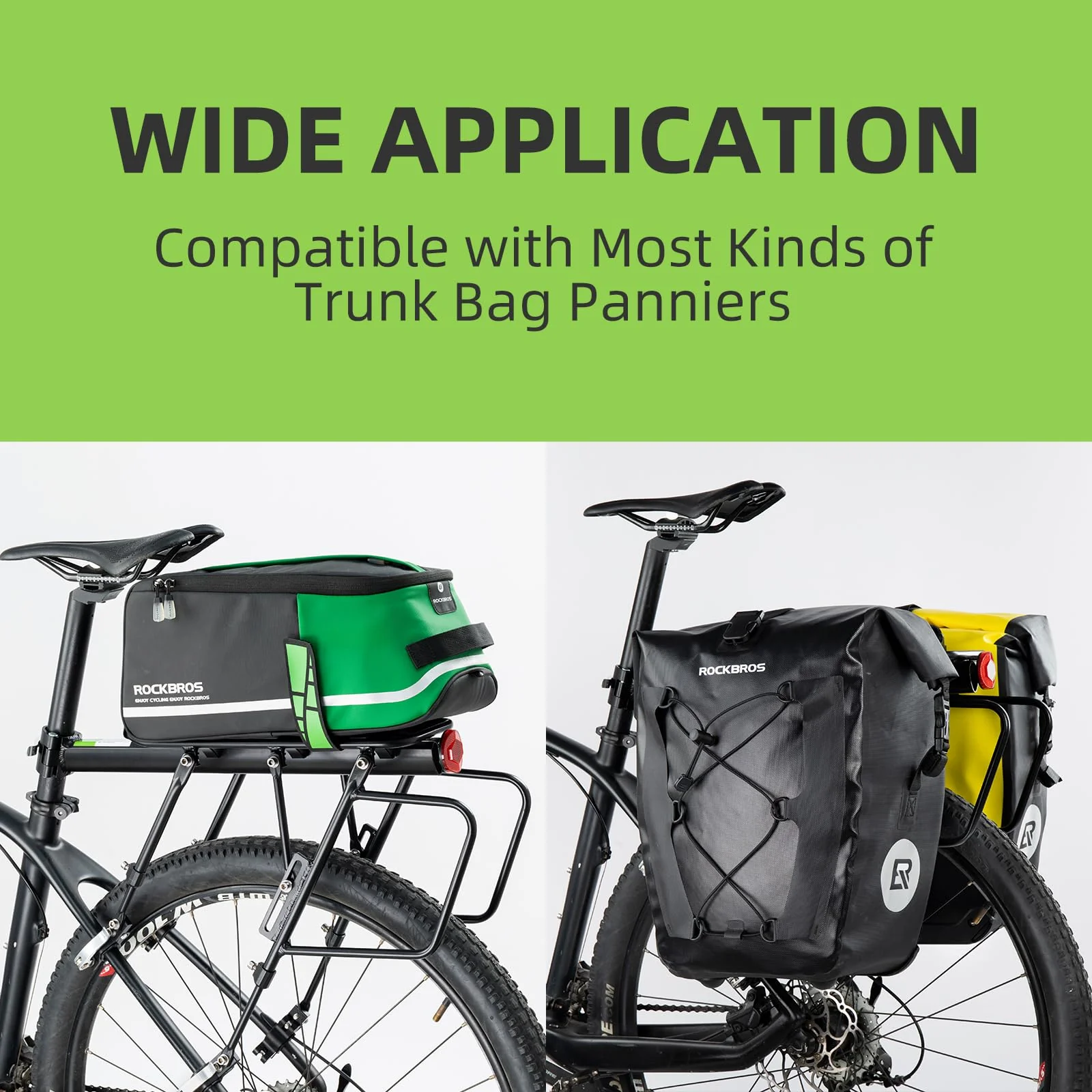 ROCKBROS Quick Release Rear Bike Cargo Rack, 55LB Capacity for 26”-29” MTB  E-Bikes - Image 6