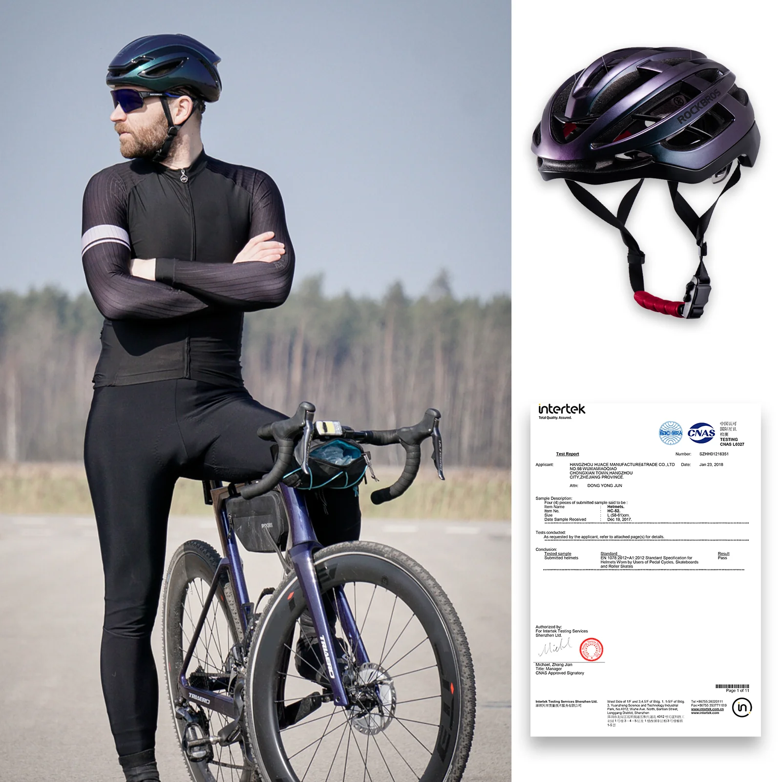 ROCKBROS Road Aero Bike Helmet for Adults TT Triathlon Helmet for Cycling - Image 18