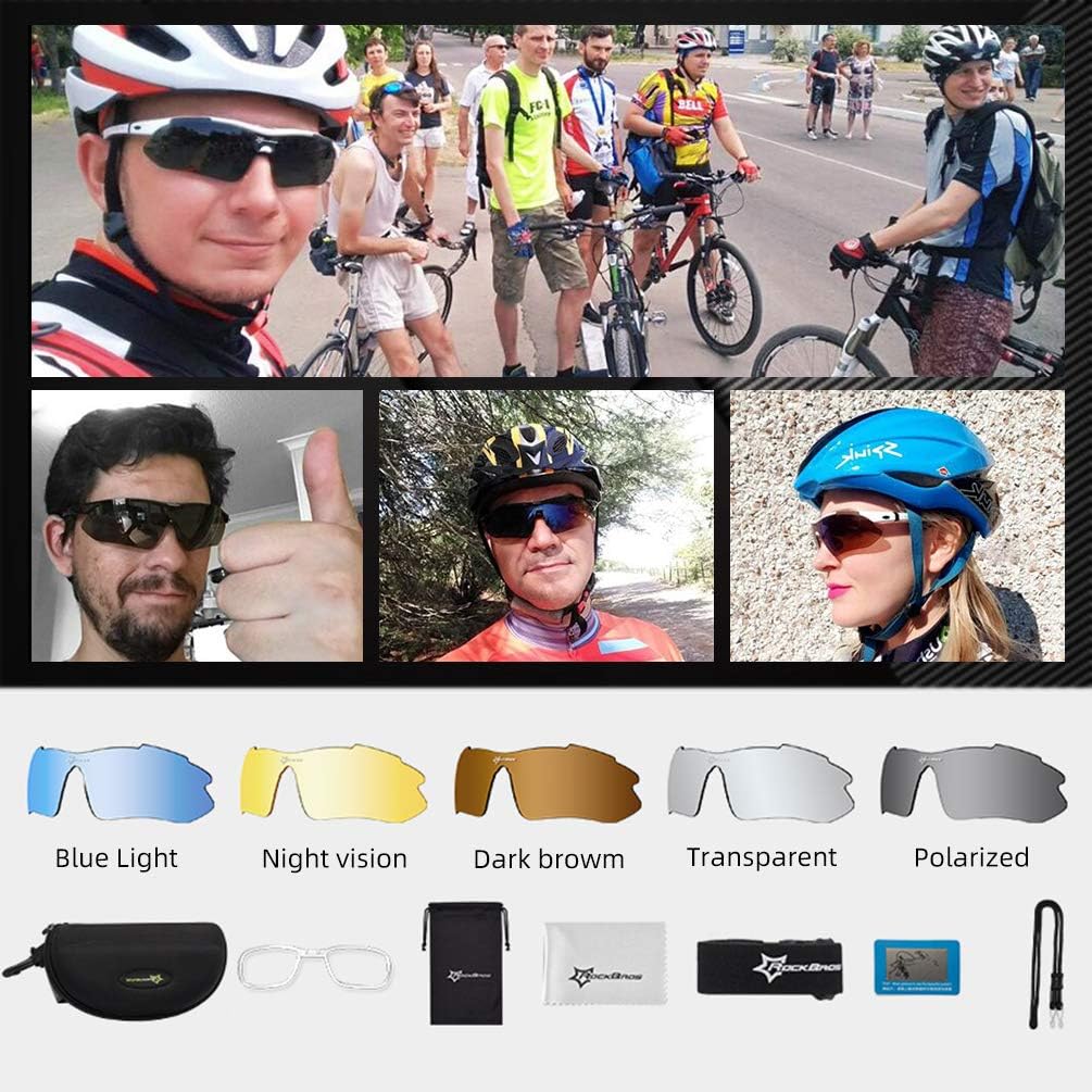 ROCKBROS-Slim Polarised Sports Sunglasses With 4 Interchangeable Lens - Image 10