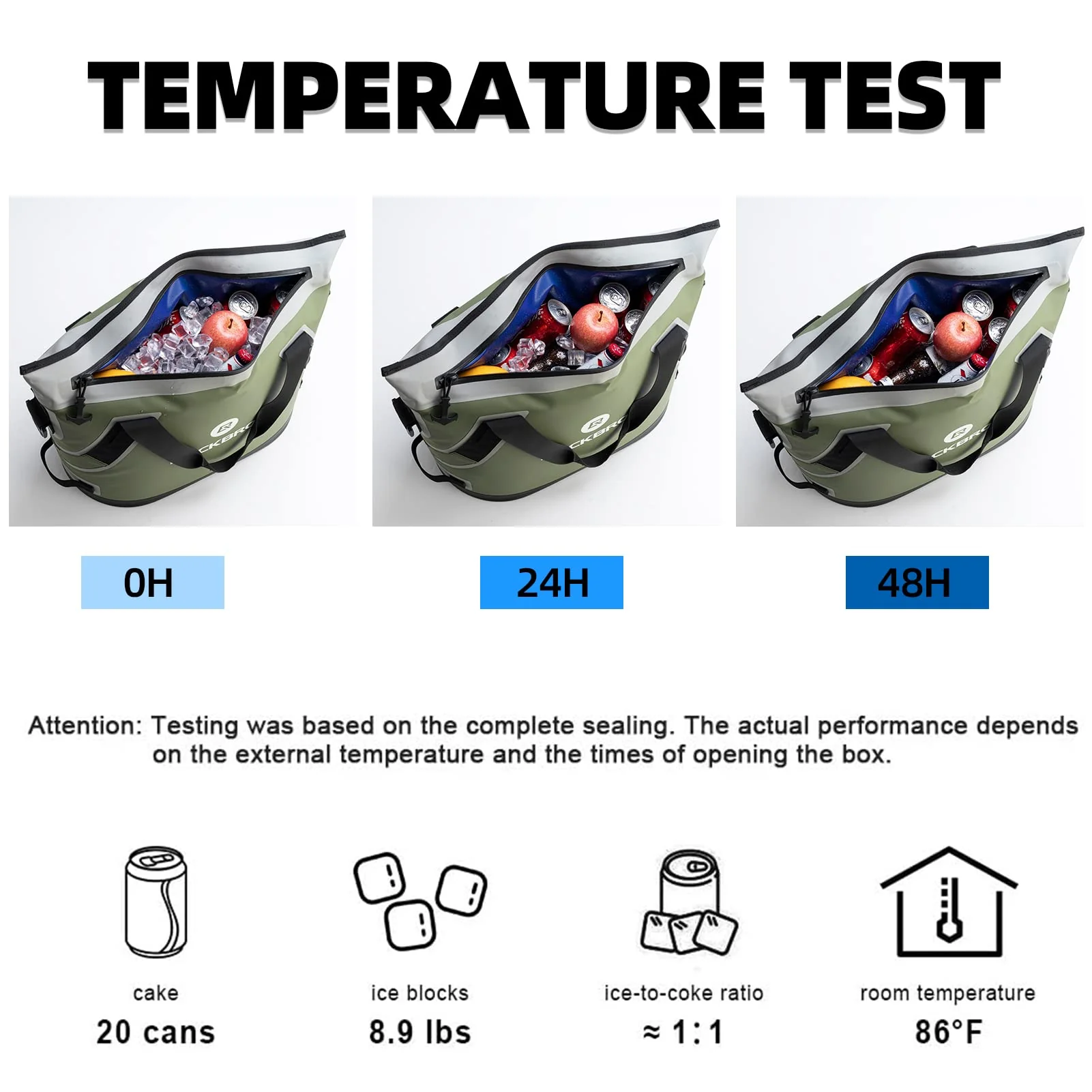 ROCKBROS Soft Cooler Insulated Leak Proof Cooler Bag Portable 36 Can - Image 11