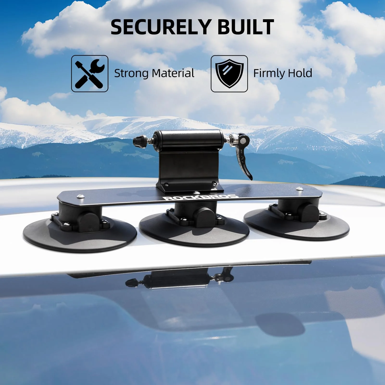 ROCKBROS Suction Cup Bike Rack for Car Roof Quick Release Sucker Mount - Image 22