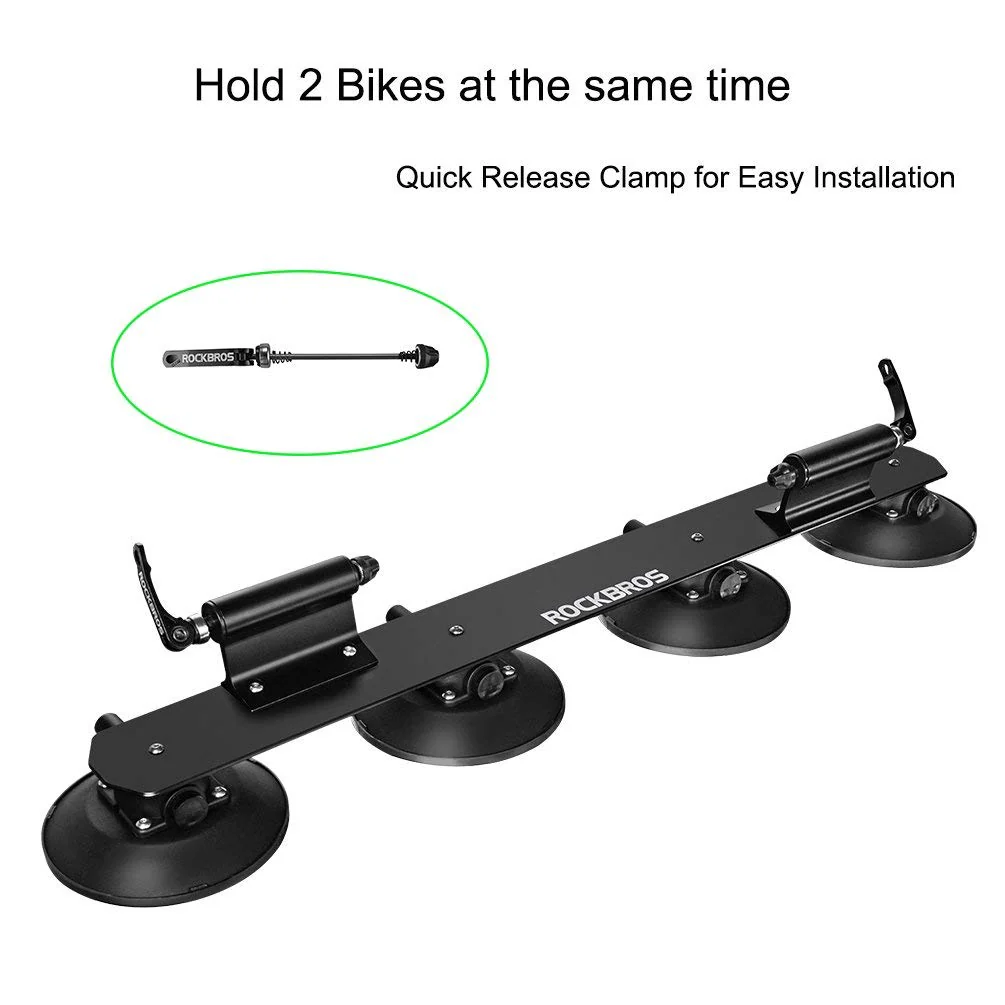 ROCKBROS Suction Cup Bike Rack for Car Roof Quick Release Sucker Mount - Image 36