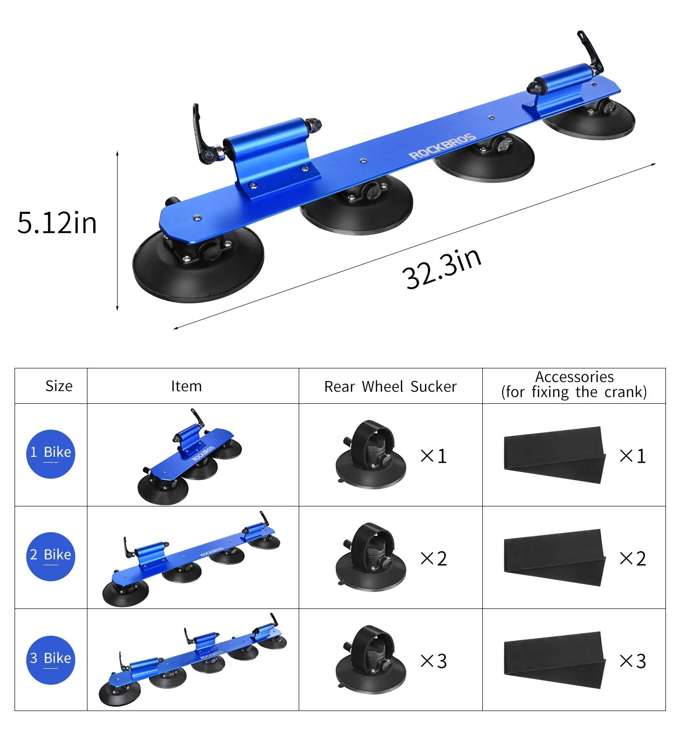 ROCKBROS Suction Cup Bike Rack for Car Roof Quick Release Sucker Mount - Image 47