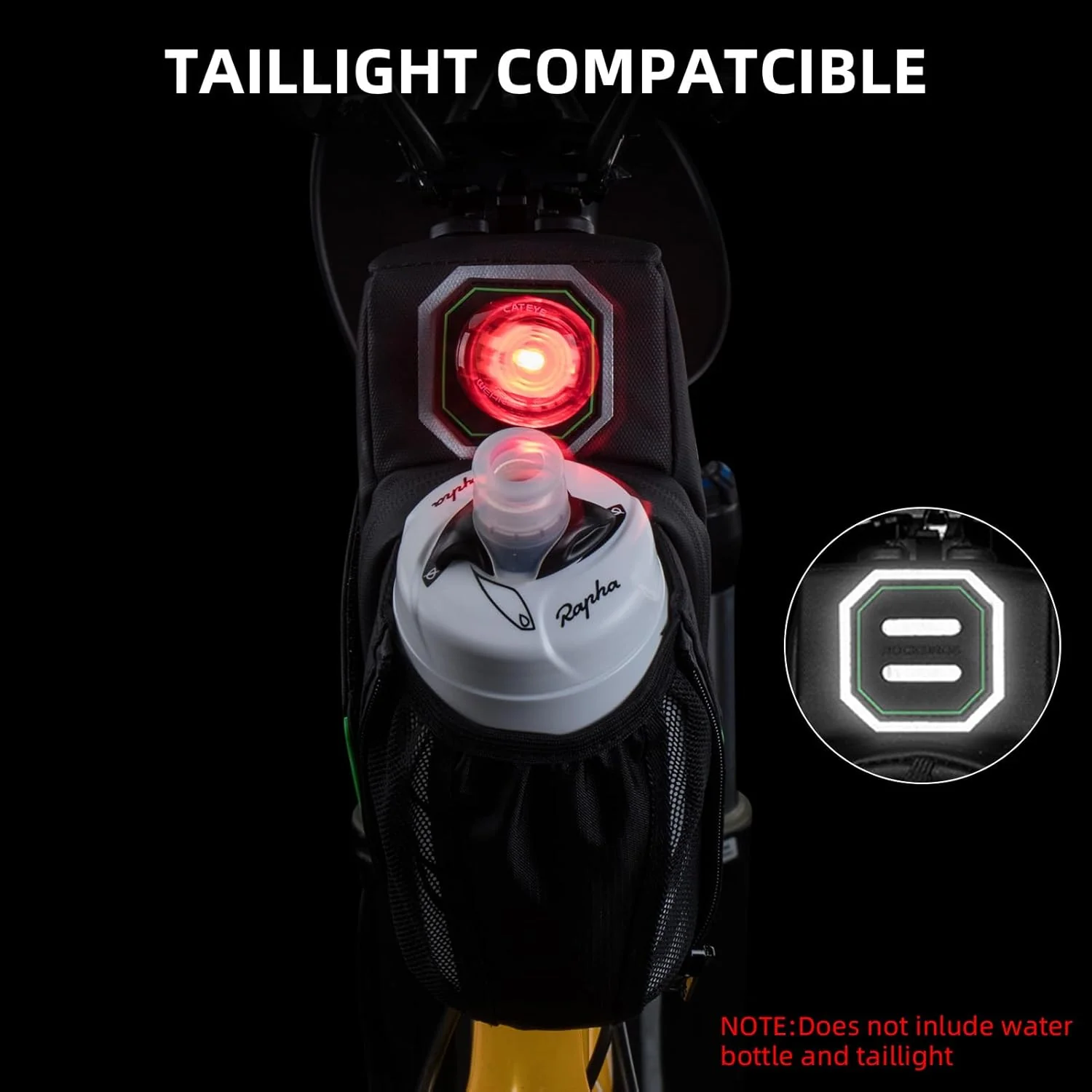 ROCKBROS Waterproof Bike Saddle Bag with Water Bottle Holder - Image 11