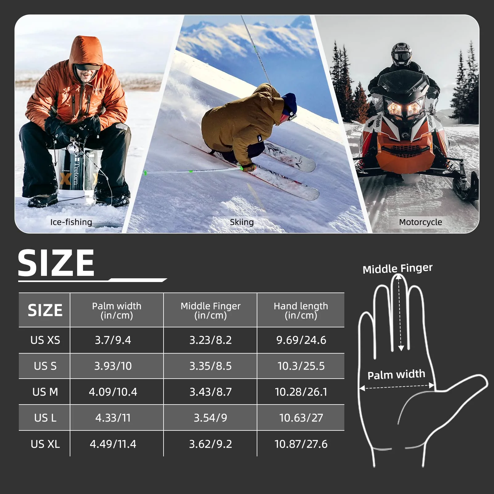 ROCKBROS Winter Thermal Cycling Warm Windproof Anti-Slip Gloves Touchscreen for Men Women - Image 6