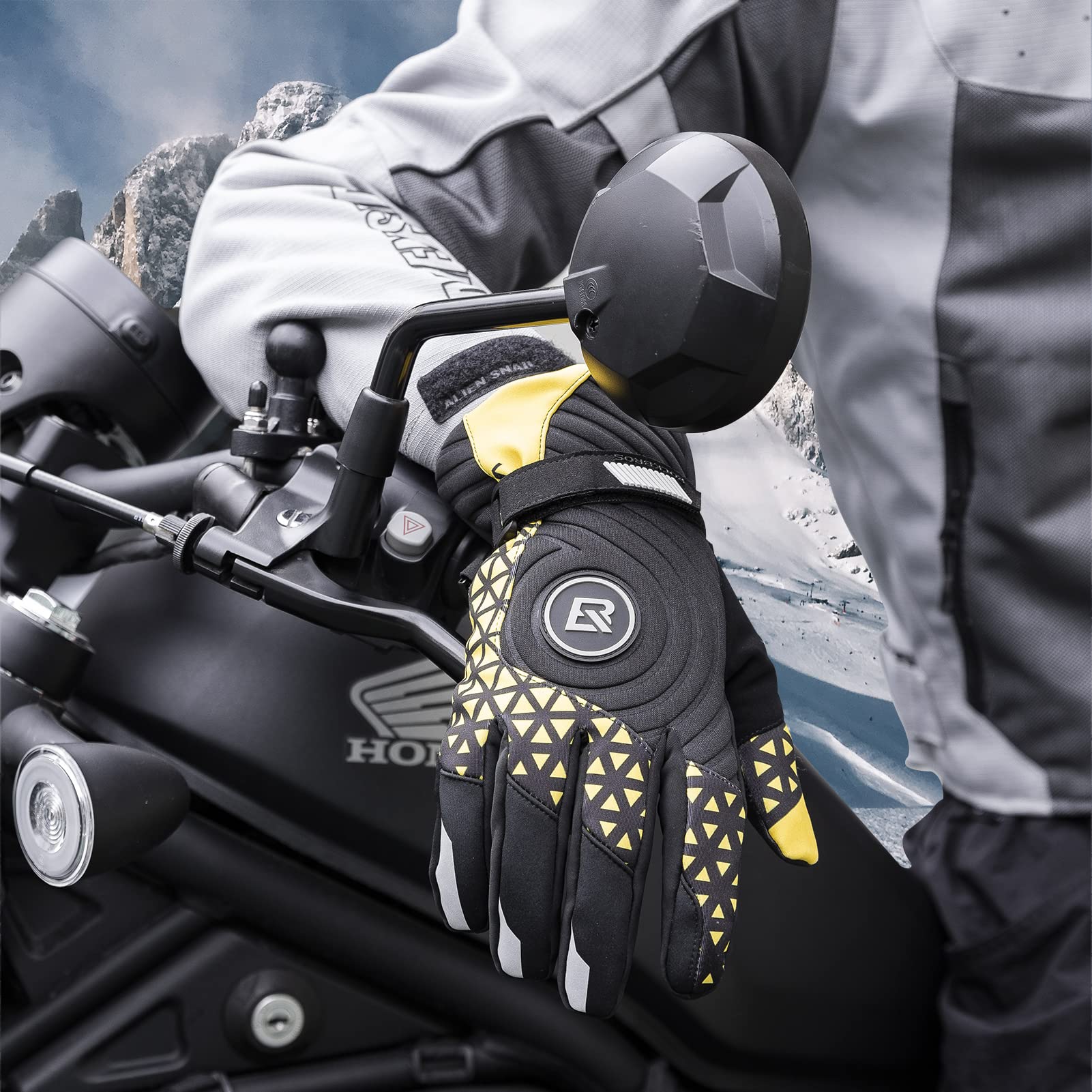 ROCKBROS Winter Thermal Cycling Warm Windproof Anti-Slip Gloves Touchscreen for Men Women - Image 7