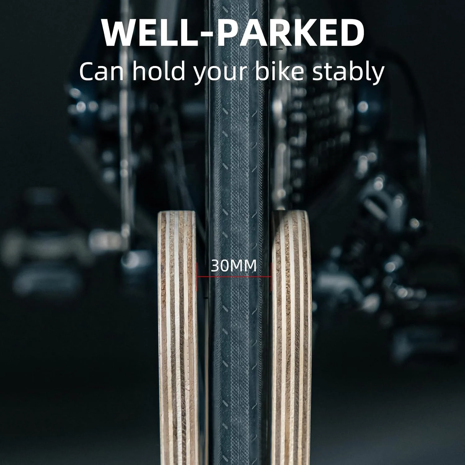 ROCKBROS Wooden Bike Stand Stylish Stable Storage - Image 6