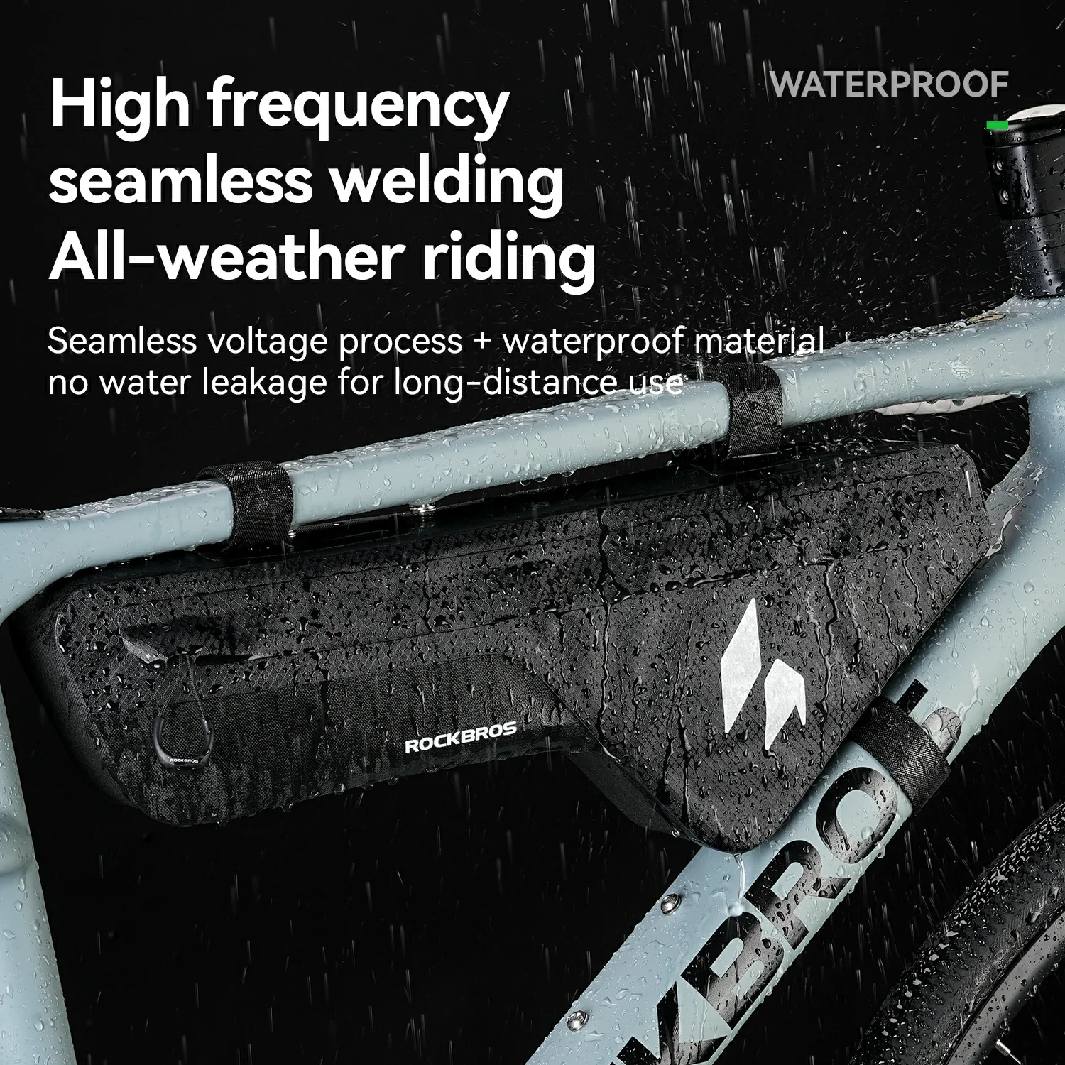 RideMate 100% Waterproof Frame Bag 1.9L Down Tube Bag - Image 3