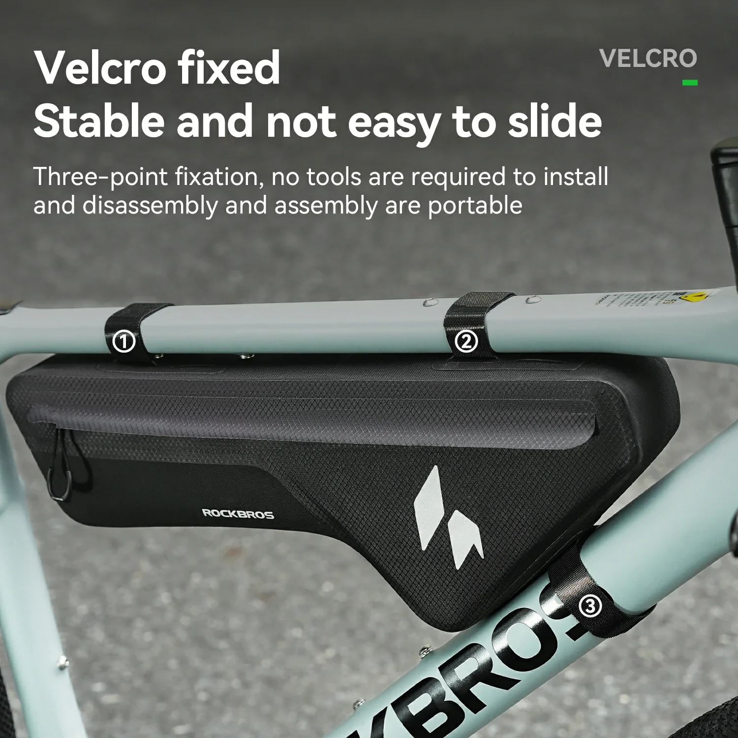 RideMate 100% Waterproof Frame Bag 1.9L Down Tube Bag - Image 7