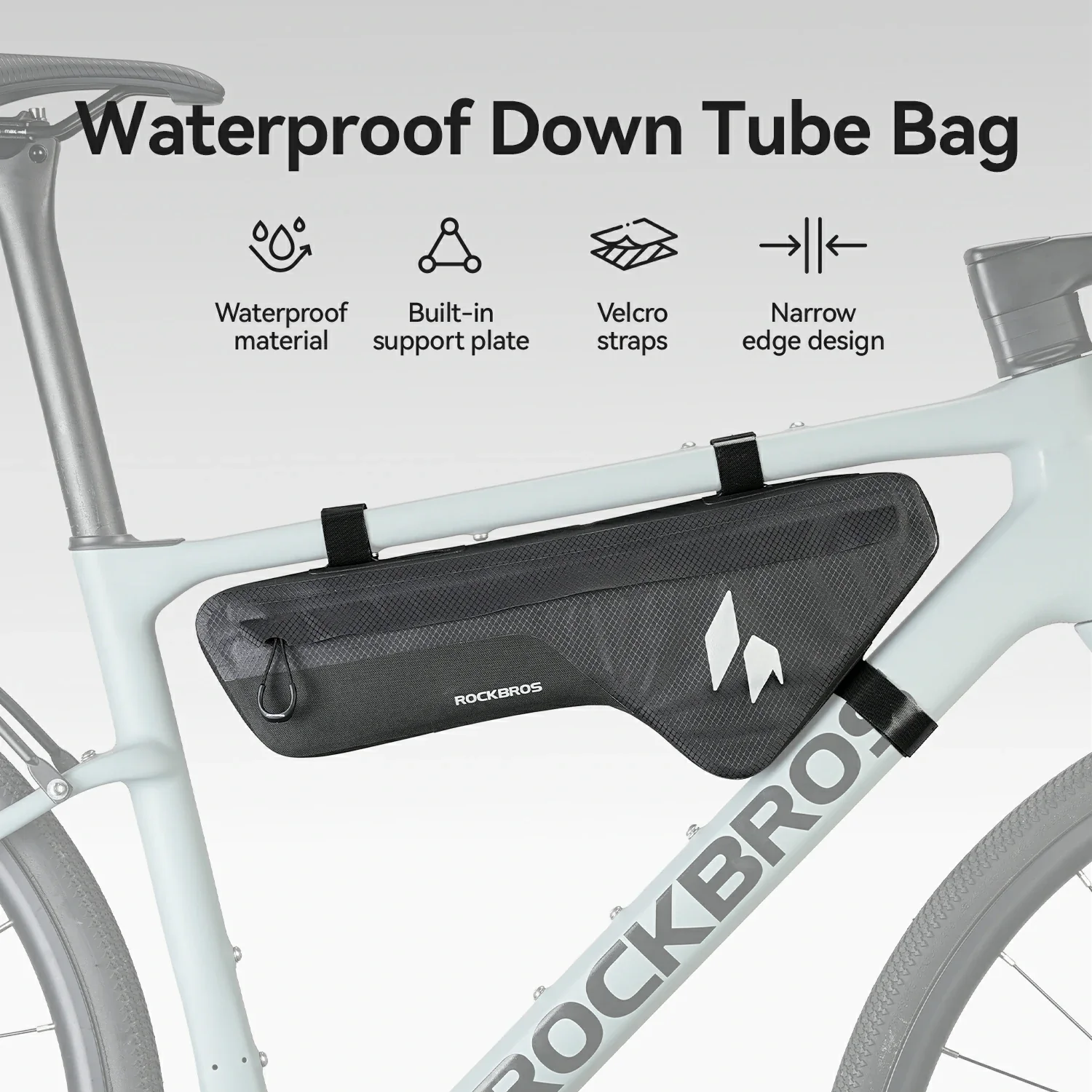 RideMate 100% Waterproof Frame Bag 1.9L Down Tube Bag - Image 8