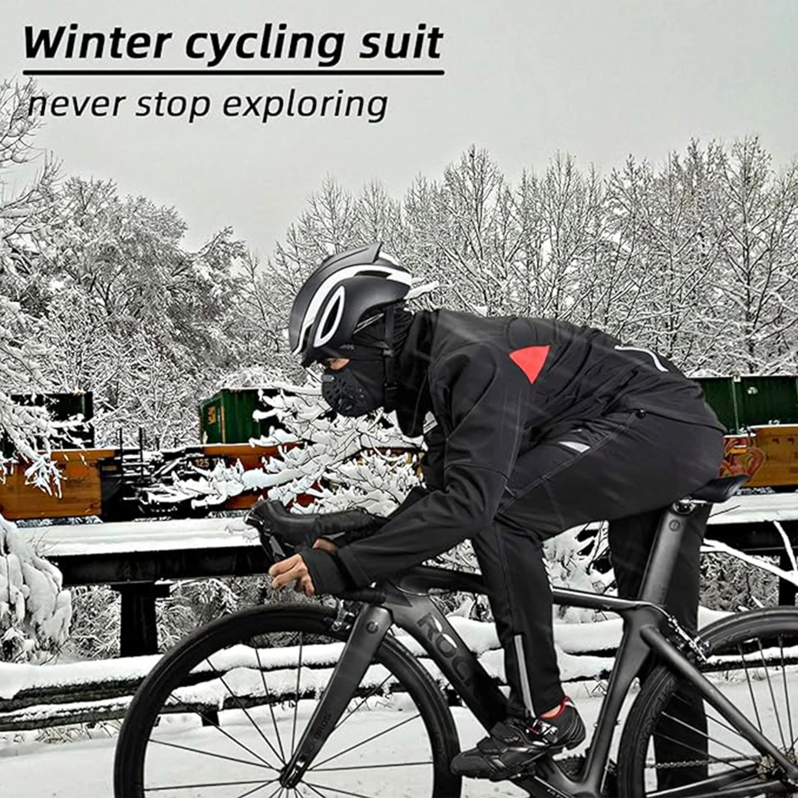 Winter Jacket & Pants Men's Windproof Cycling Suit - Image 7